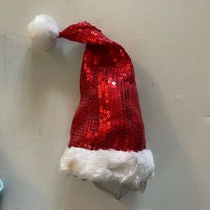 Dog Santa Hat: Sequins Plush